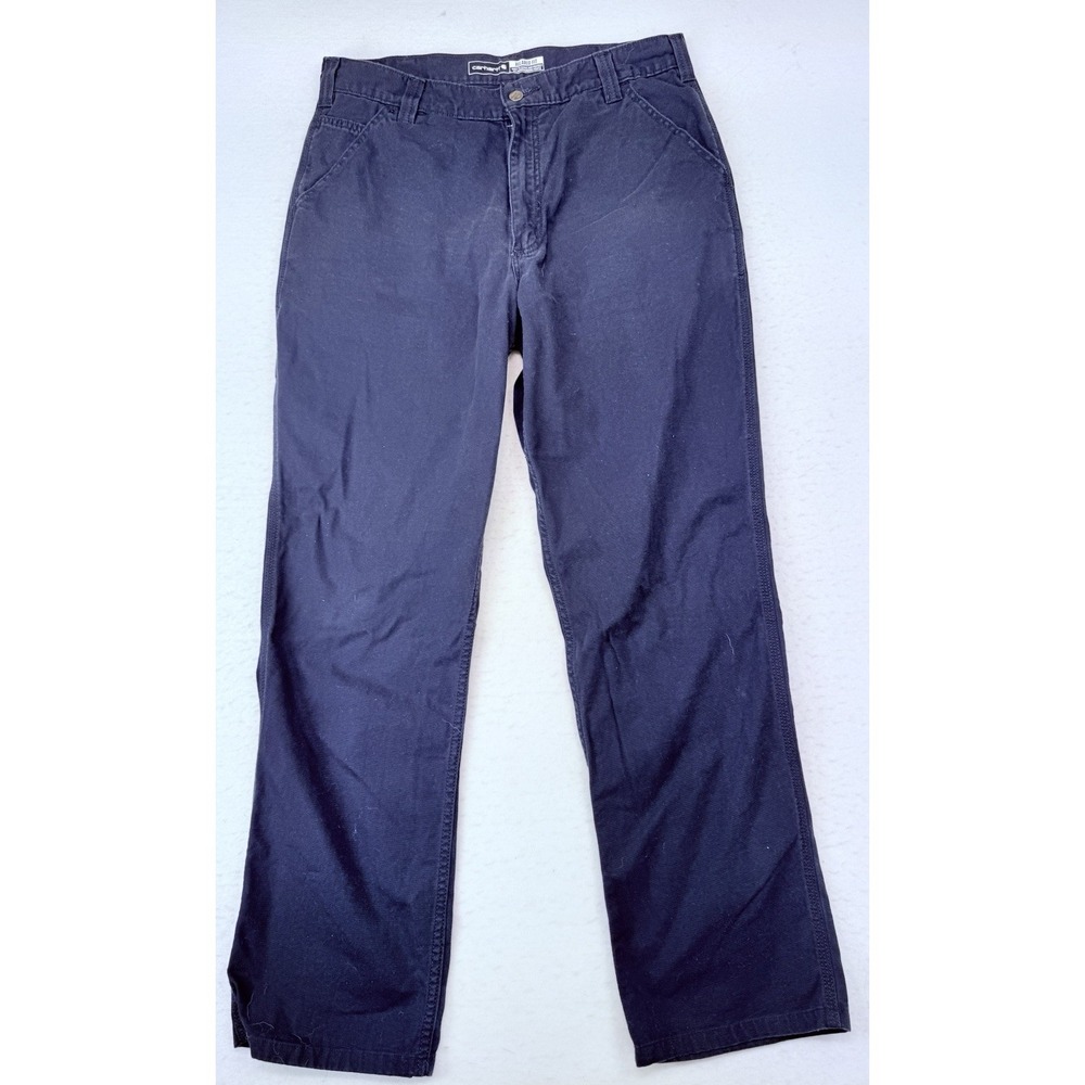 Carhartt Pants Mens 36x35 Blue Rugged Flex Relaxed Fit Cargo Work BN3574-M